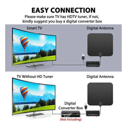 3600 Miles Digital TV Antenna Indoor HDTV Amplified Signal Booster 4K HD 1080P