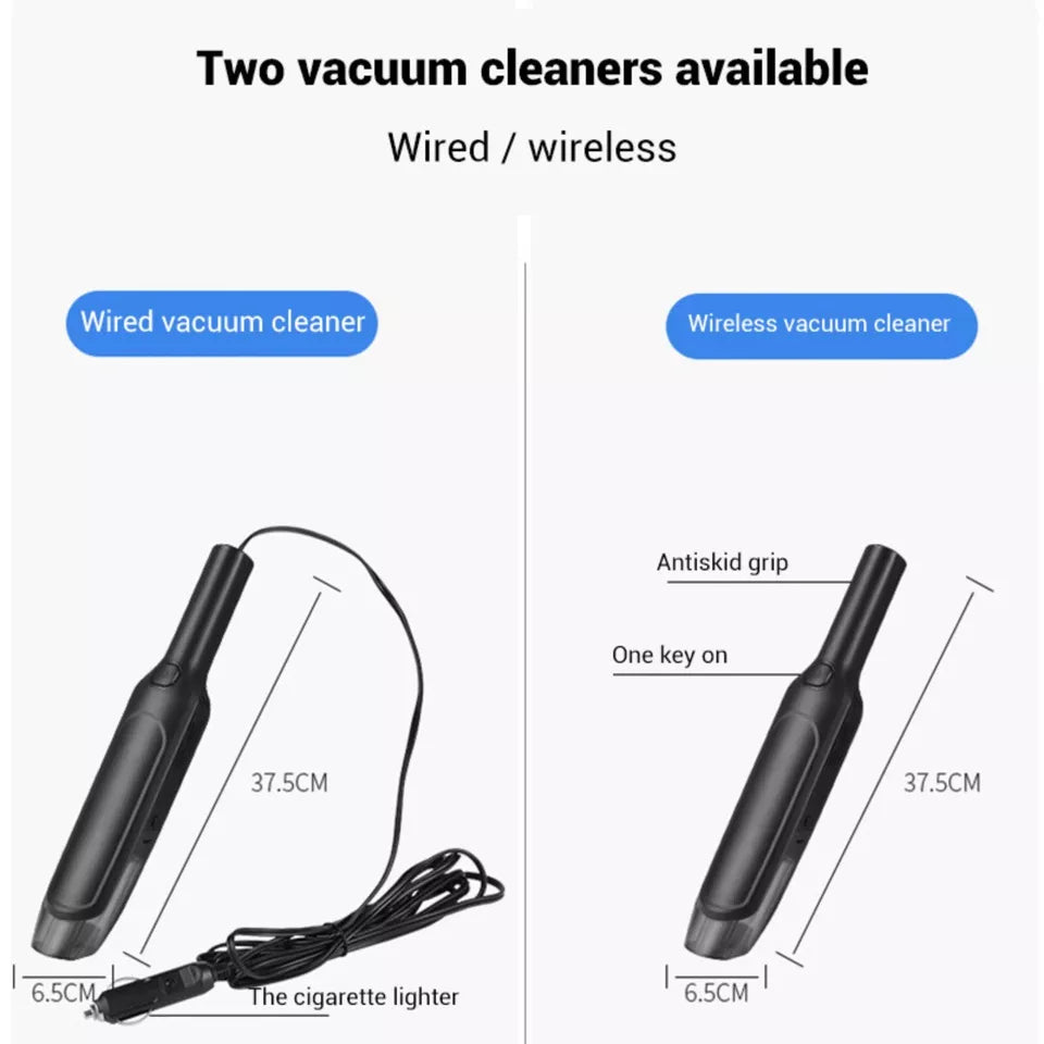 Mini Rechargeable Vacuum Lightweight Car Cleaning 6000PA Powerful Suction